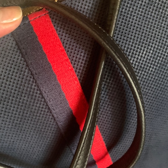 Authentic CLARE V Suede leather/leather strap zip top clutch/Crossbody - Picture 14 of 15